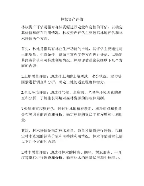林权资产评估