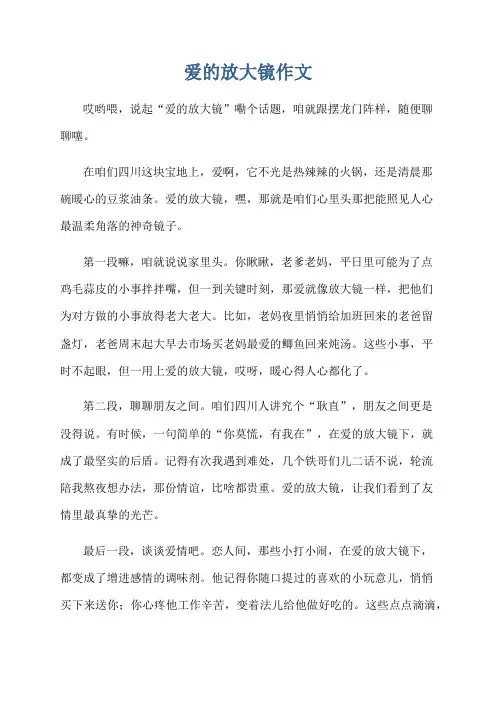爱的放大镜作文