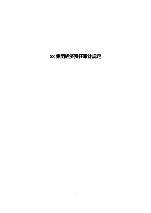 集团经济责任审计规定