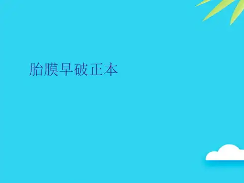 胎膜早破正本优质PPT资料