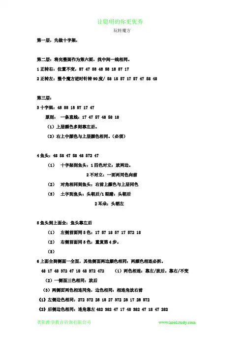 魔方密码只需六步让任何魔方恢复六面
