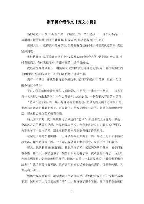 精选湘子桥介绍作文【范文8篇】