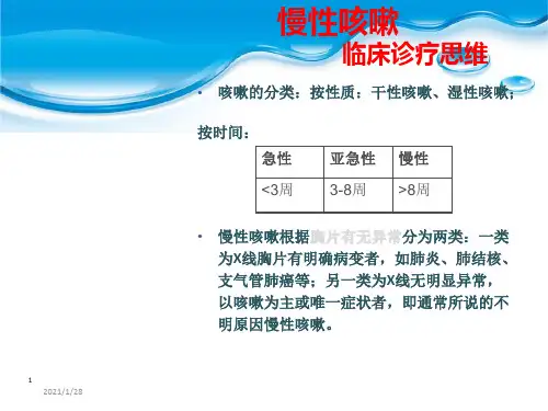 慢性咳嗽临床诊疗思维ppt课件
