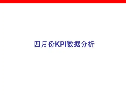 保险营销服务部四月份KPI数据分析(PPT 13页)