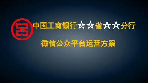 银行微信运营策划(PPT45页)
