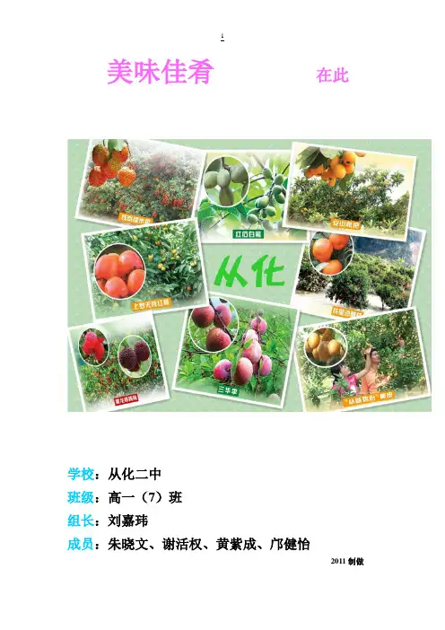介绍从化一村一品