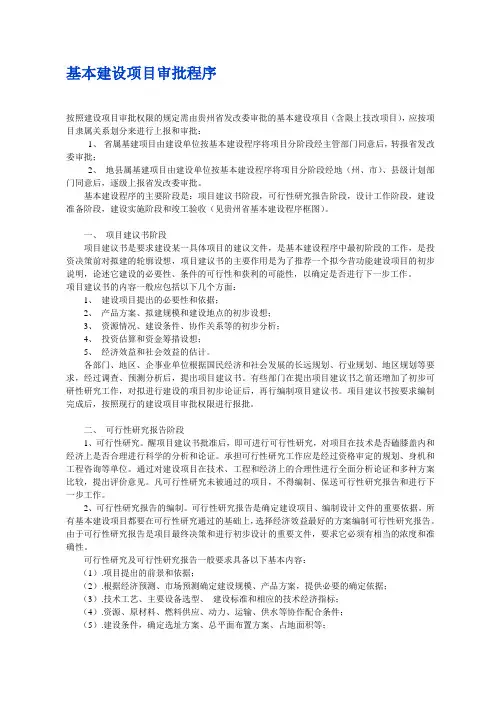 基本建设项目审批程序