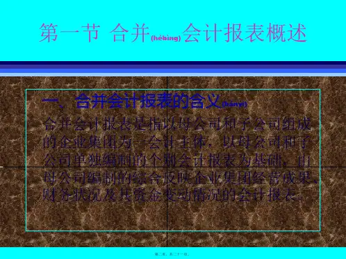 合并会计报表与资产负债表共21张PPT