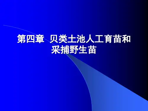 第四章 贝类人工土池育苗与天然采捕