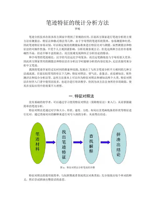 笔迹特征的统计分析方法