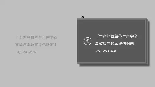 AQT9011-2019生产经营单位生产安全事故应急预案评估指南