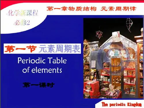 优秀课件人教版化学必修二第一章第一节元素周期表(2课时) (共60张PPT)