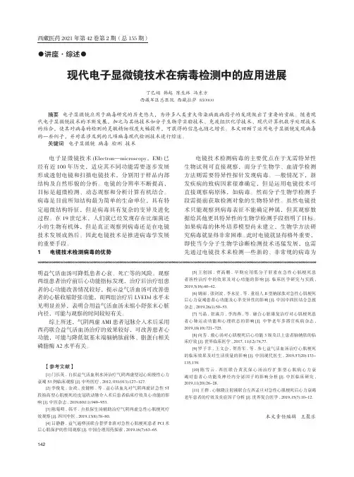 现代电子显微镜技术在病毒检测中的应用进展