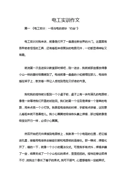 电工实训作文