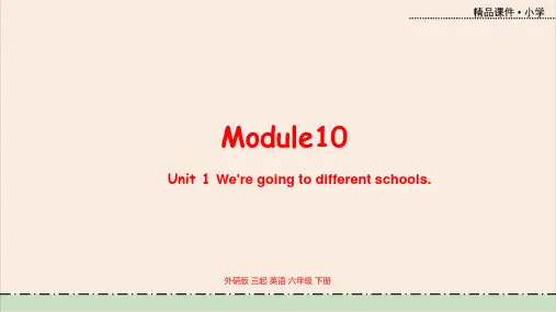 外研社三年级起点英语六年级下册教学课件 Module10 unit1