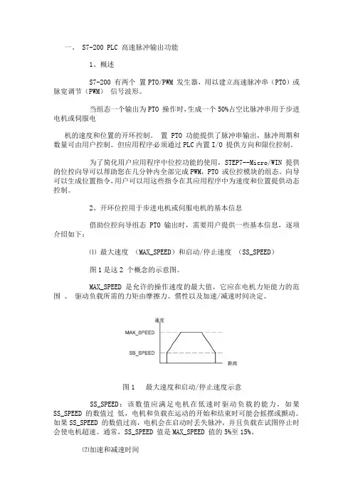 s7-200脉冲输出功能