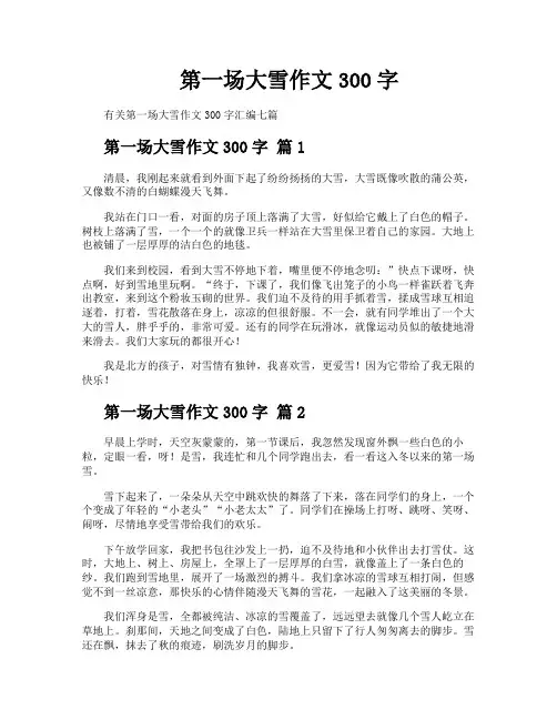 第一场大雪作文300字