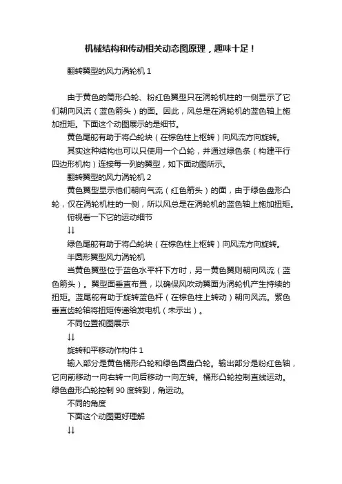 机械结构和传动相关动态图原理，趣味十足！
