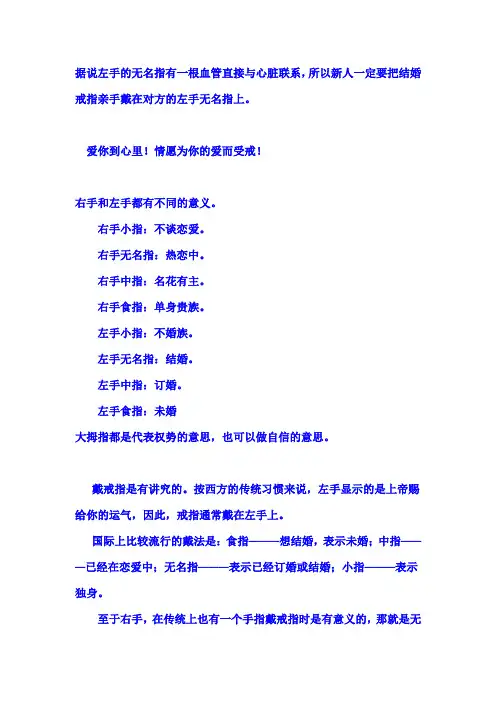 戒指的带法