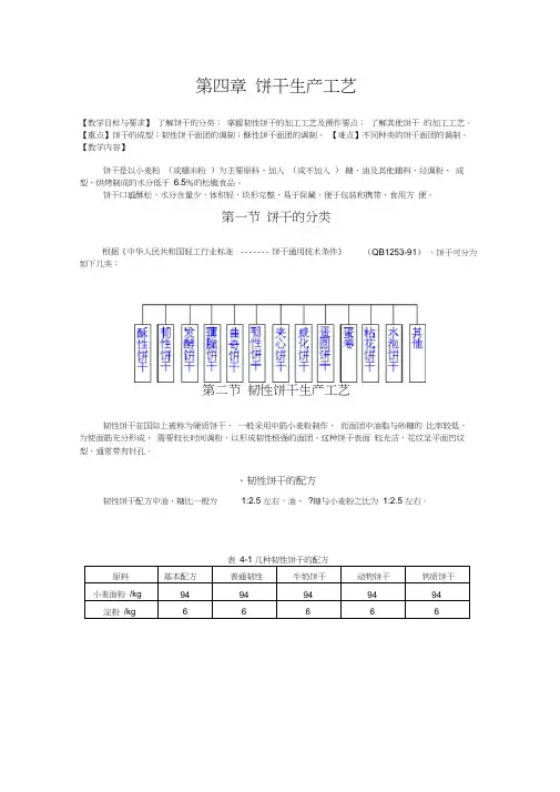 焙烤食品生产技术—饼干生产工艺