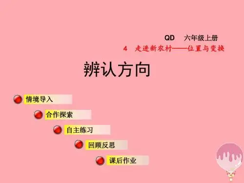 2017秋三年级数学上册第四单元信息窗1辨认方向课件青岛版