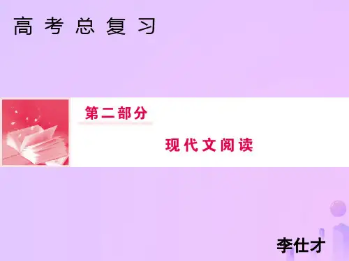 2019年高考语文总复习第二部分现代文阅读专题二文学类文本阅读(3)课件新人教版