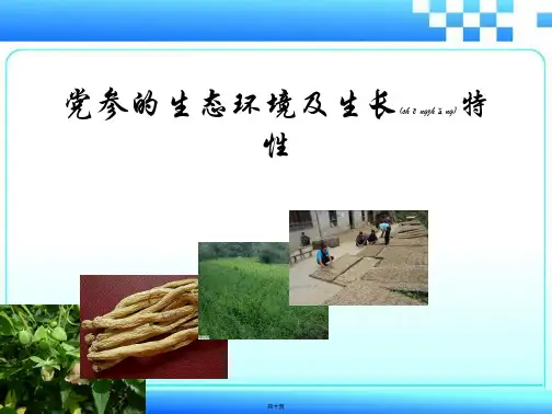 党参的生态环境及生长特性