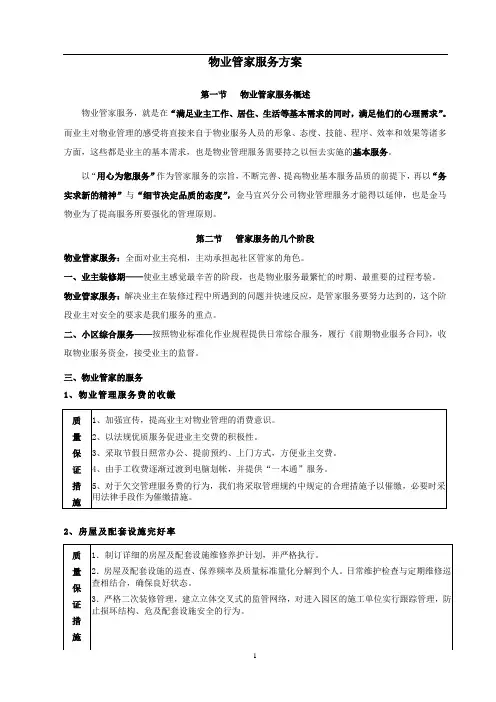 物业管理_物业管家(客户)服务方案