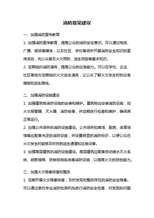 消防意见建议
