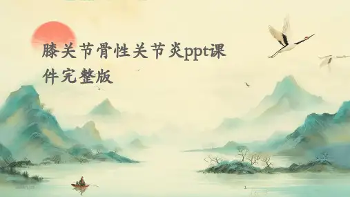 2024版膝关节骨性关节炎ppt课件完整版