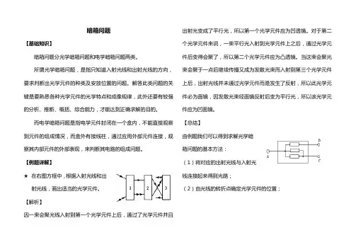 暗箱问题专题