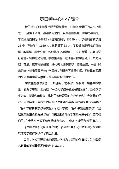 筻口镇中心小学简介