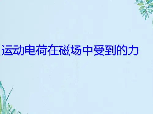 运动电荷在磁场中受到的力