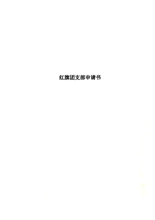 红旗团支部申请书