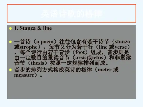 英语诗歌的格律