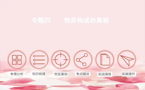2016中考化学物质构成的奥秘专题复习课件和复习题PPT