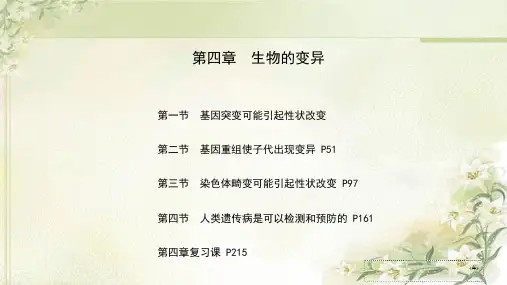 新教材 浙科版高中生物必修第二册 第四章 生物的变异 精品教学课件