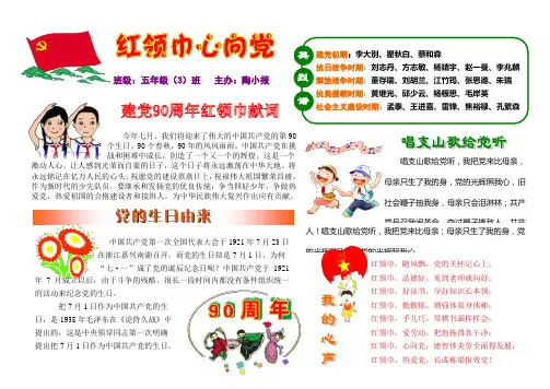 建党节电子小报模板B001