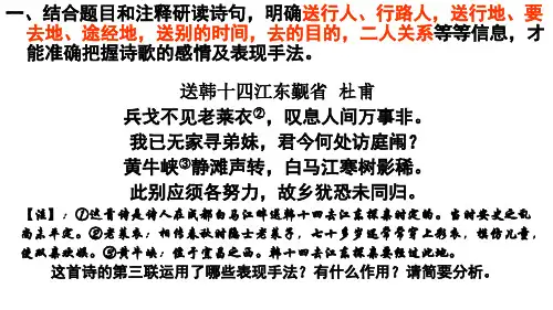 初中语文  送别诗练习题(含答案)