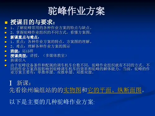 驼峰作业方案