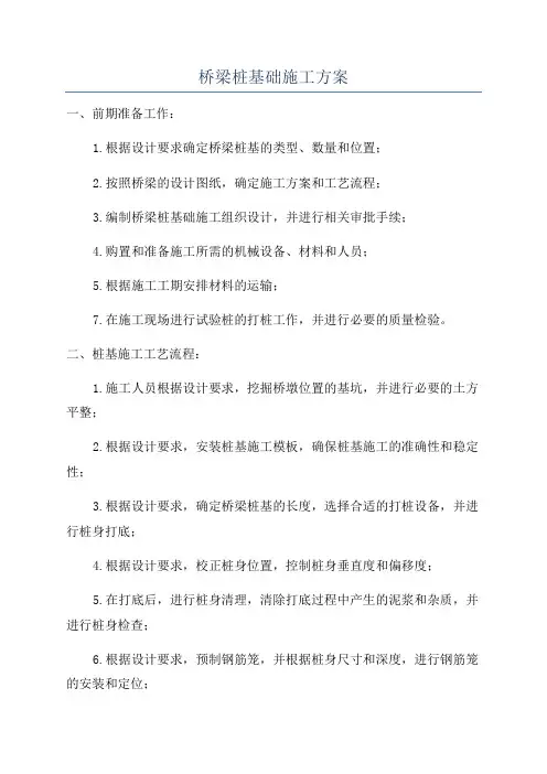 桥梁桩基础施工方案