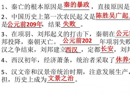 汉武帝推进大一统格局  教学PPT课件(24张PPT)