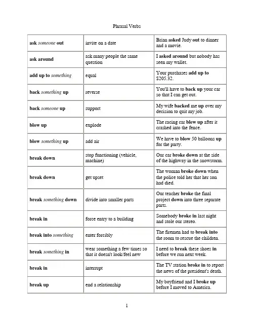Phrasal Verbs 英语最常用动词短语