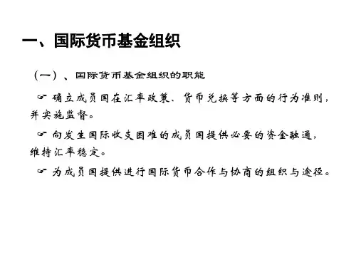 国际金融组织培训课件