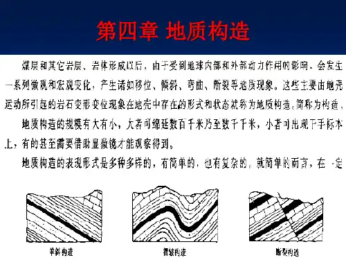 煤矿地质学4地质构造-1单斜构造