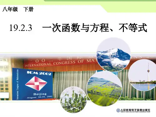 一次函数与方程、不等式精选教学PPT课件