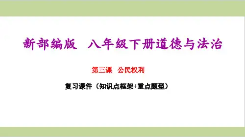 部编版(统编)初二下册道德与法治期末复习课件 第二单元复习课件