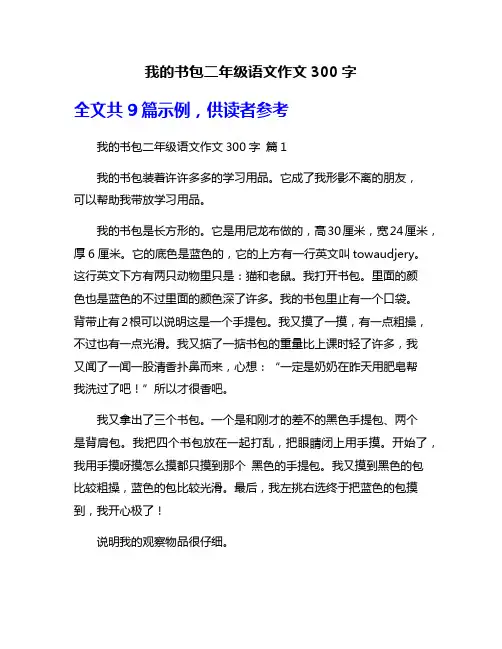 我的书包二年级语文作文300字