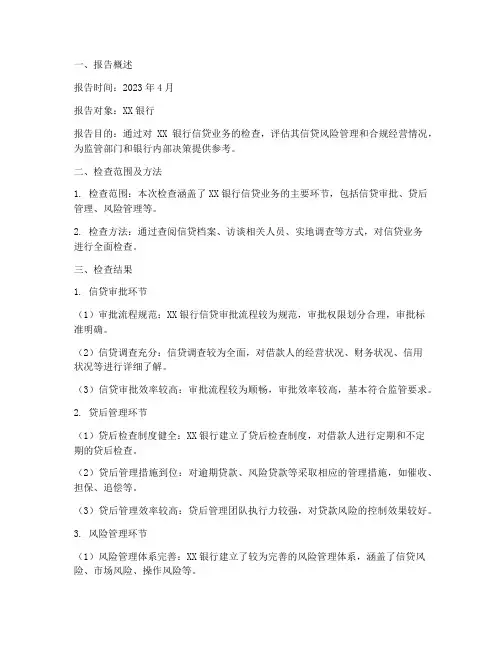 信贷检查报告