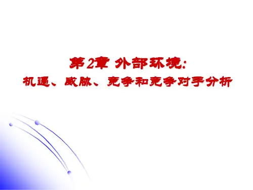 外部环境机遇、威胁、竞争和竞争对手分析
